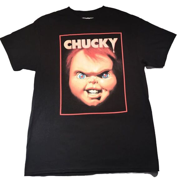 Child's Play Other - New Men’s Chucky Child's Play Black Graphic T-Shirt Size Large Halloween